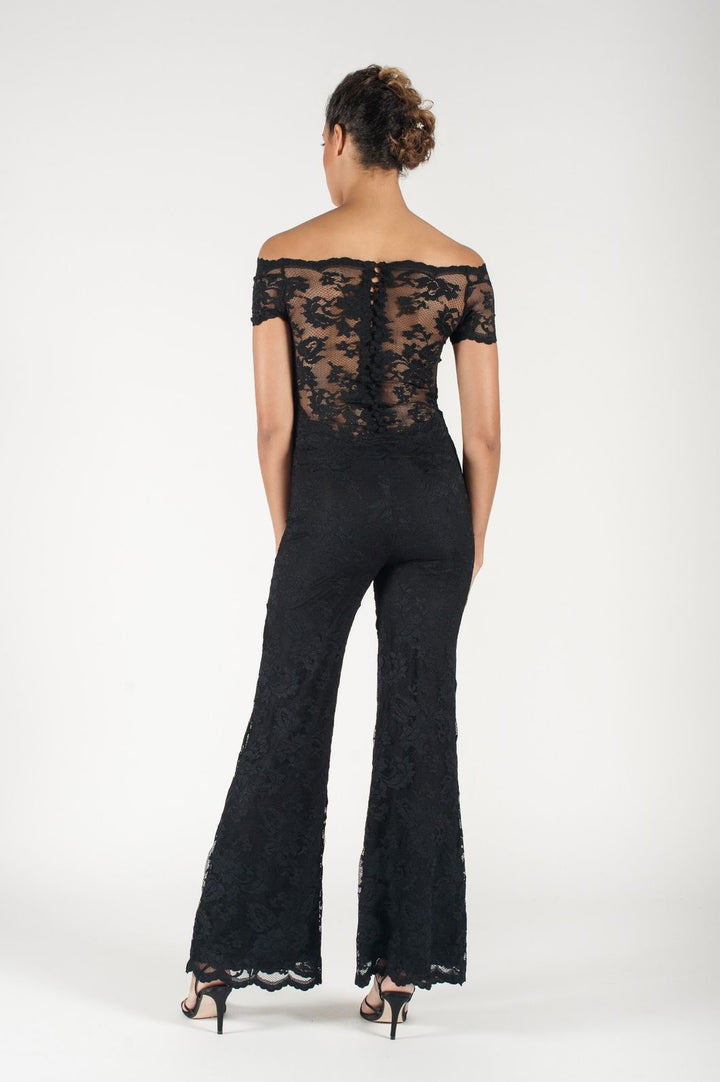 Off-shoulder Flared Jumpsuit