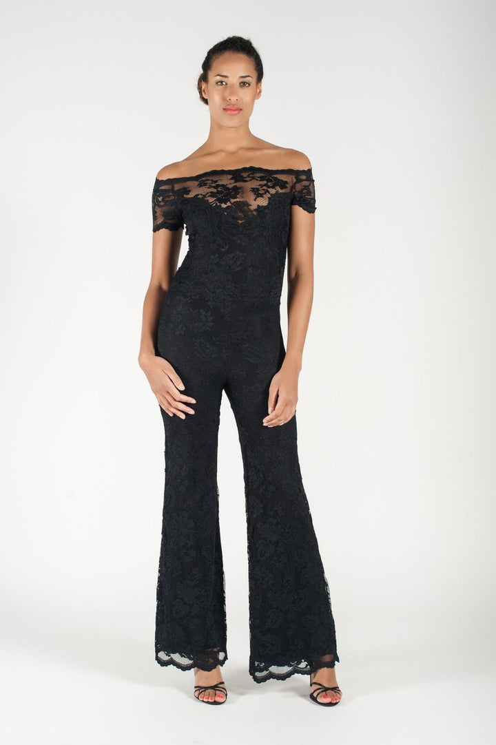 Off-shoulder Flared Jumpsuit