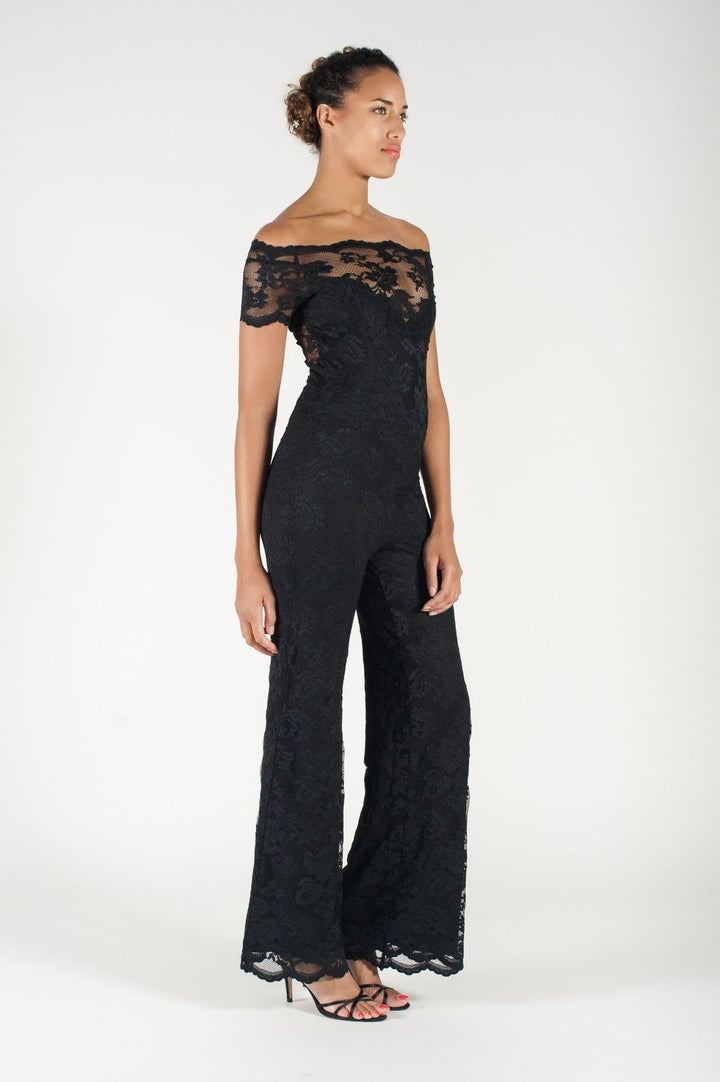 Off-shoulder Flared Jumpsuit