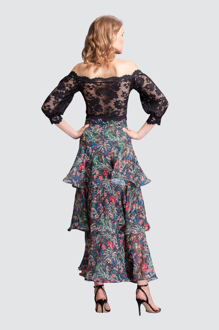 Dunkelblaues Spitzen-Set