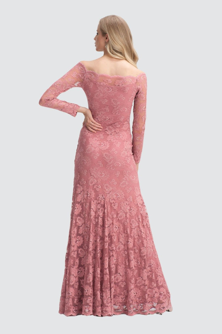 Meerjungfrau-Kleid mit schulterfreiem Spitzendekolleté