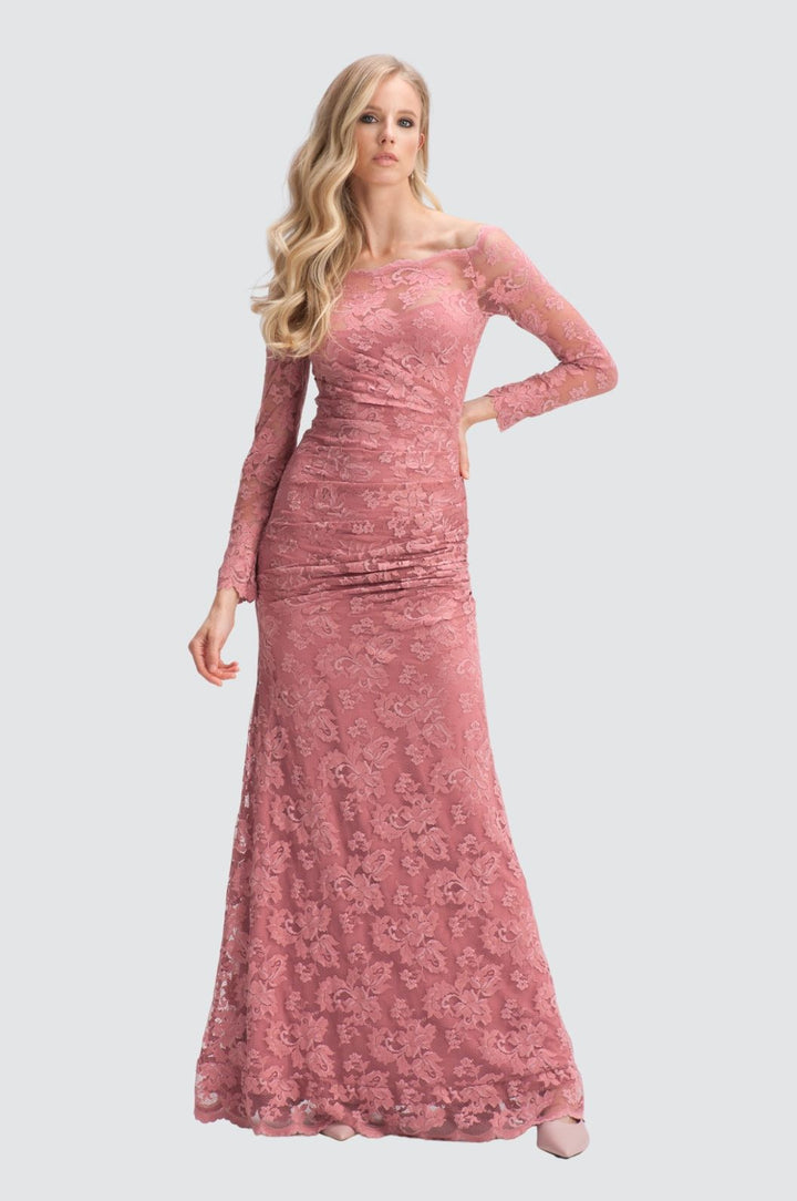 Meerjungfrau-Kleid mit schulterfreiem Spitzendekolleté