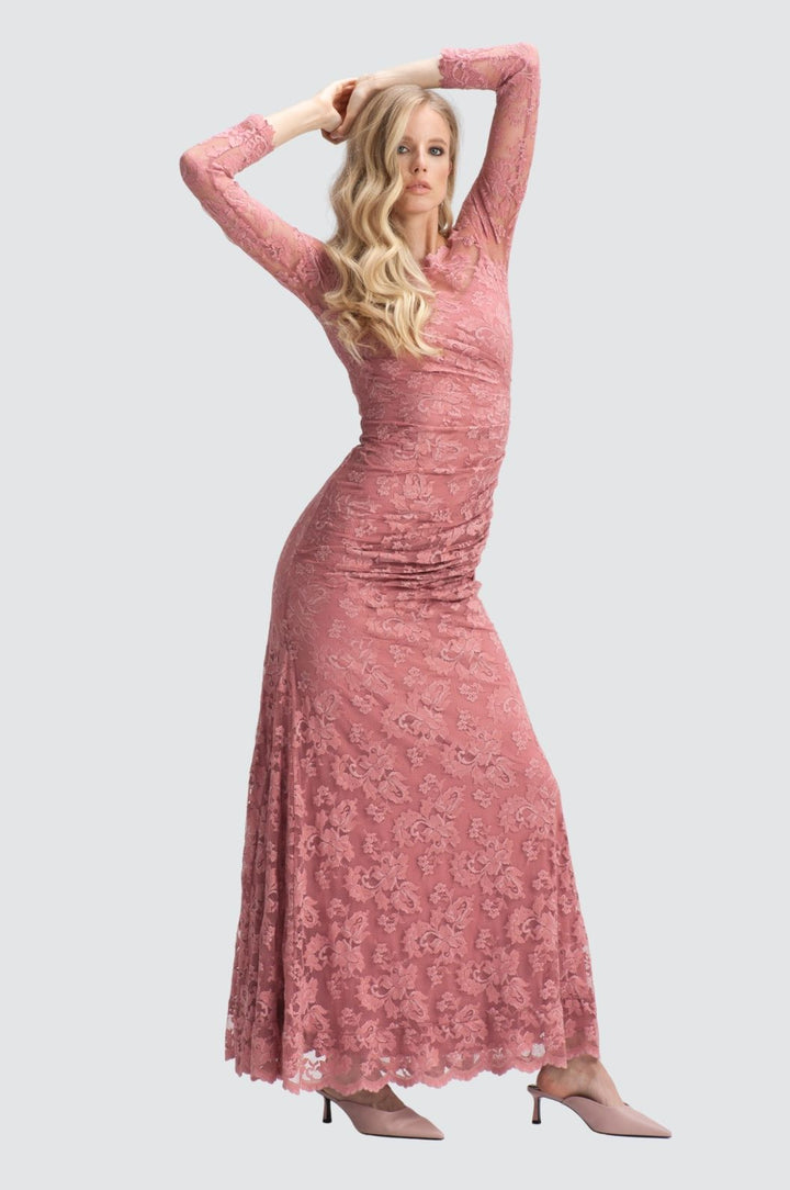 Meerjungfrau-Kleid mit schulterfreiem Spitzendekolleté