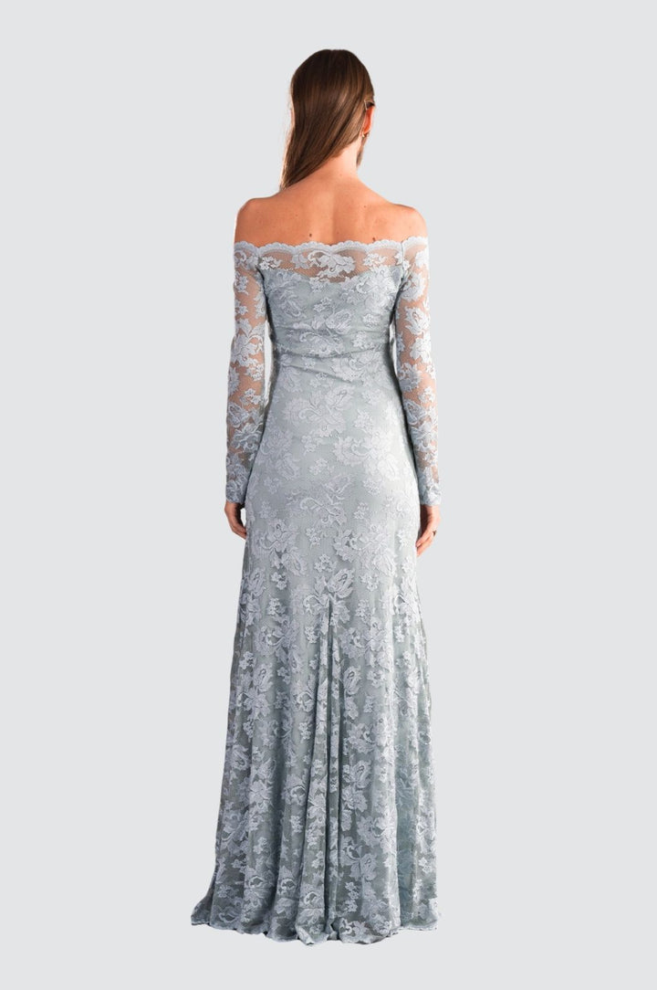 Meerjungfrau-Kleid mit schulterfreiem Spitzendekolleté
