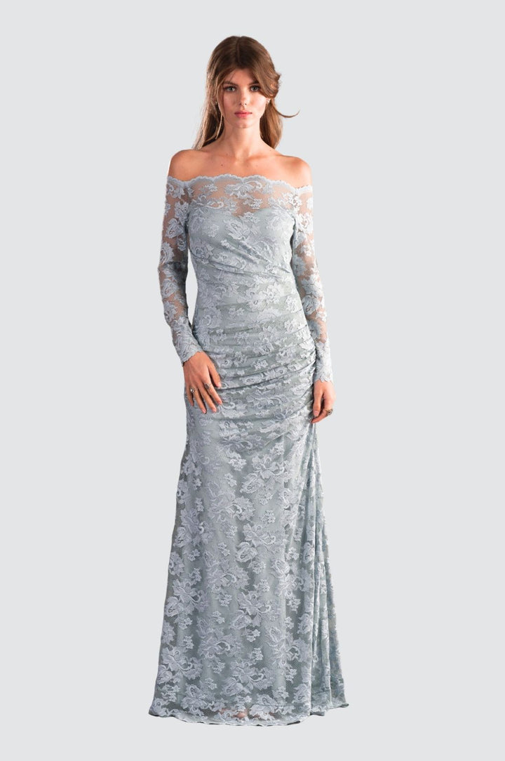 Meerjungfrau-Kleid mit schulterfreiem Spitzendekolleté