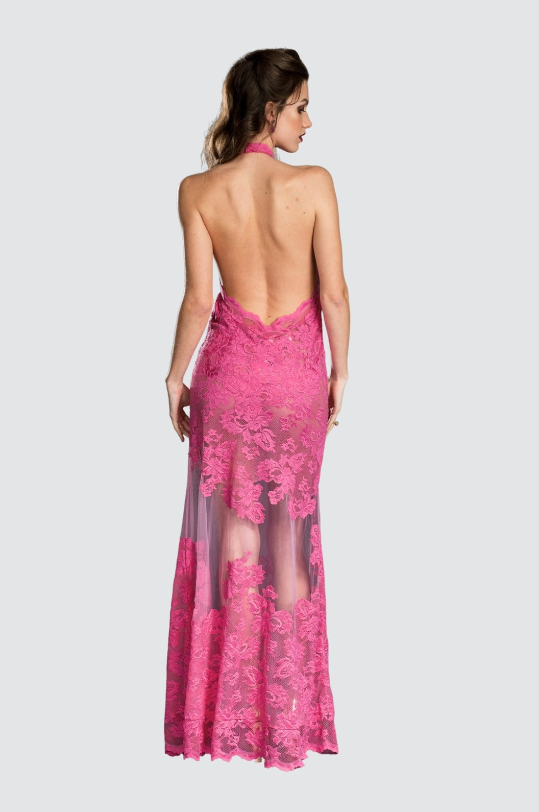 Transparentes Spitzenkleid