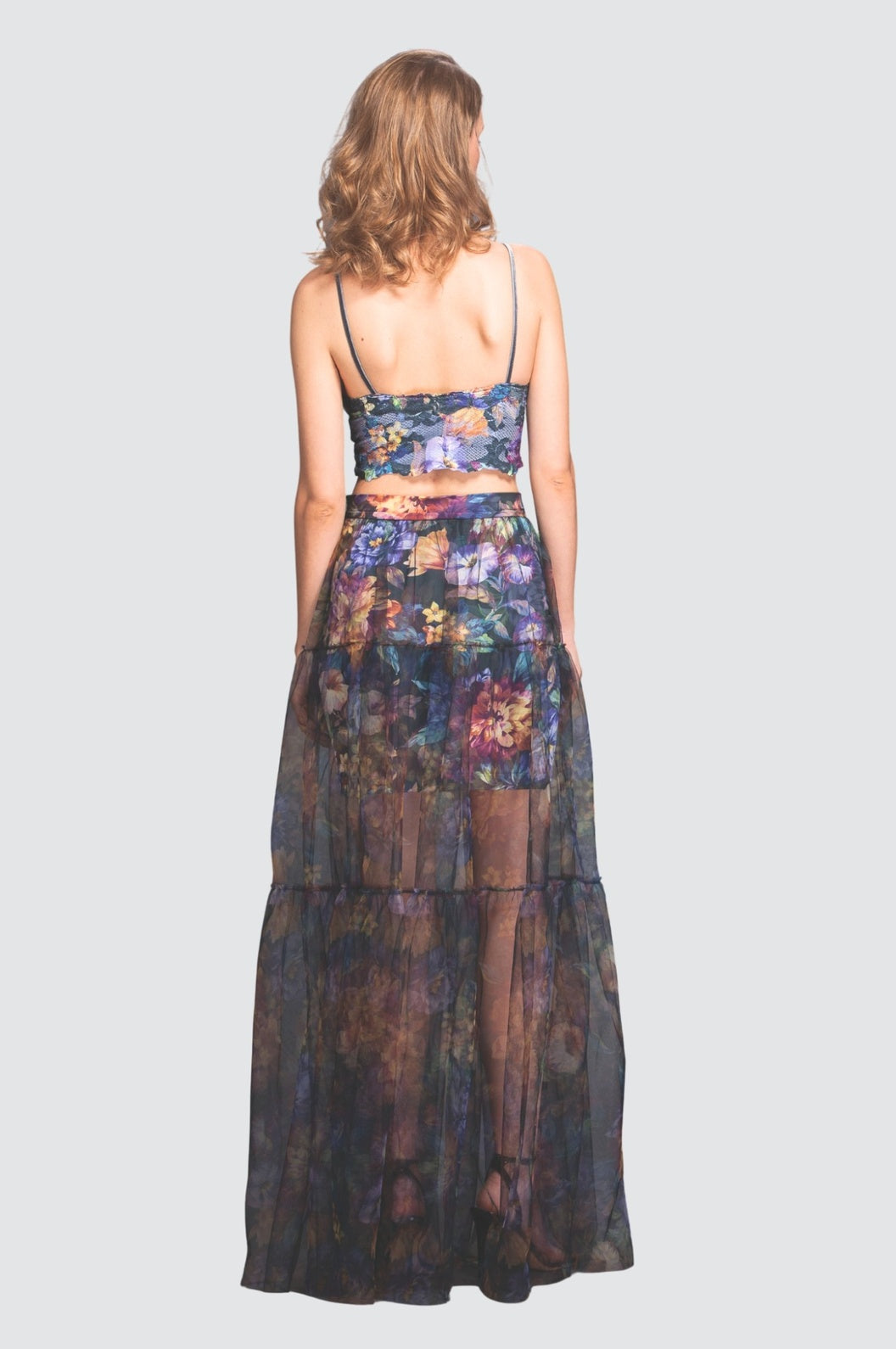 Transparenter Rock mit Print