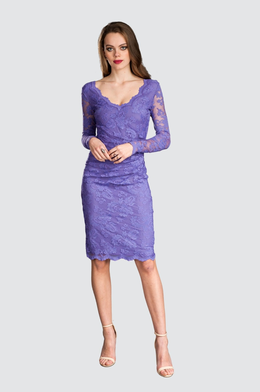 V-Neck Cocktail Lace Dress – Olvi's Lace