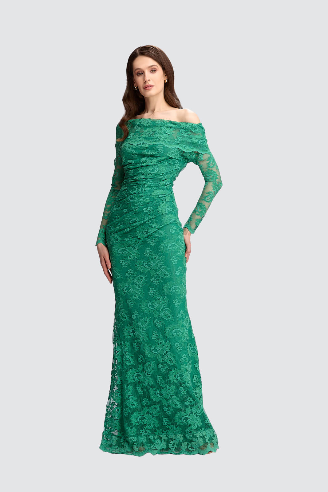 Off-Shoulder Lace Gown Olvi's Lace Off-Shoulder Lace Gown Olvi's Lace