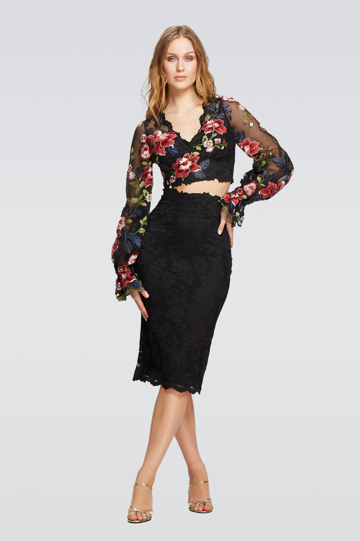 Puff Mesh Sleeves Top-0