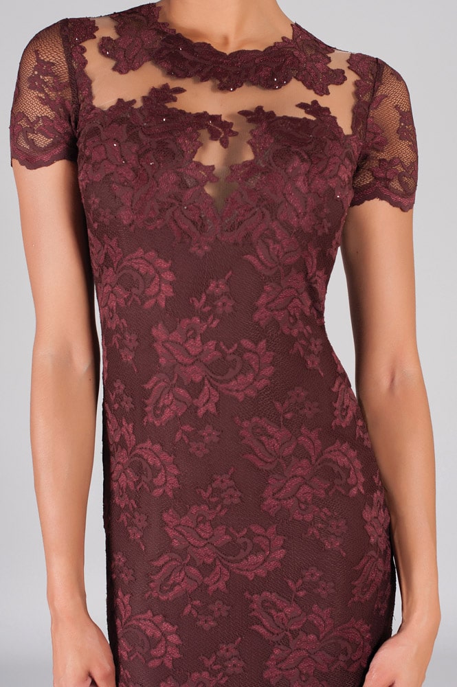 Lace Dress with Illusion-3