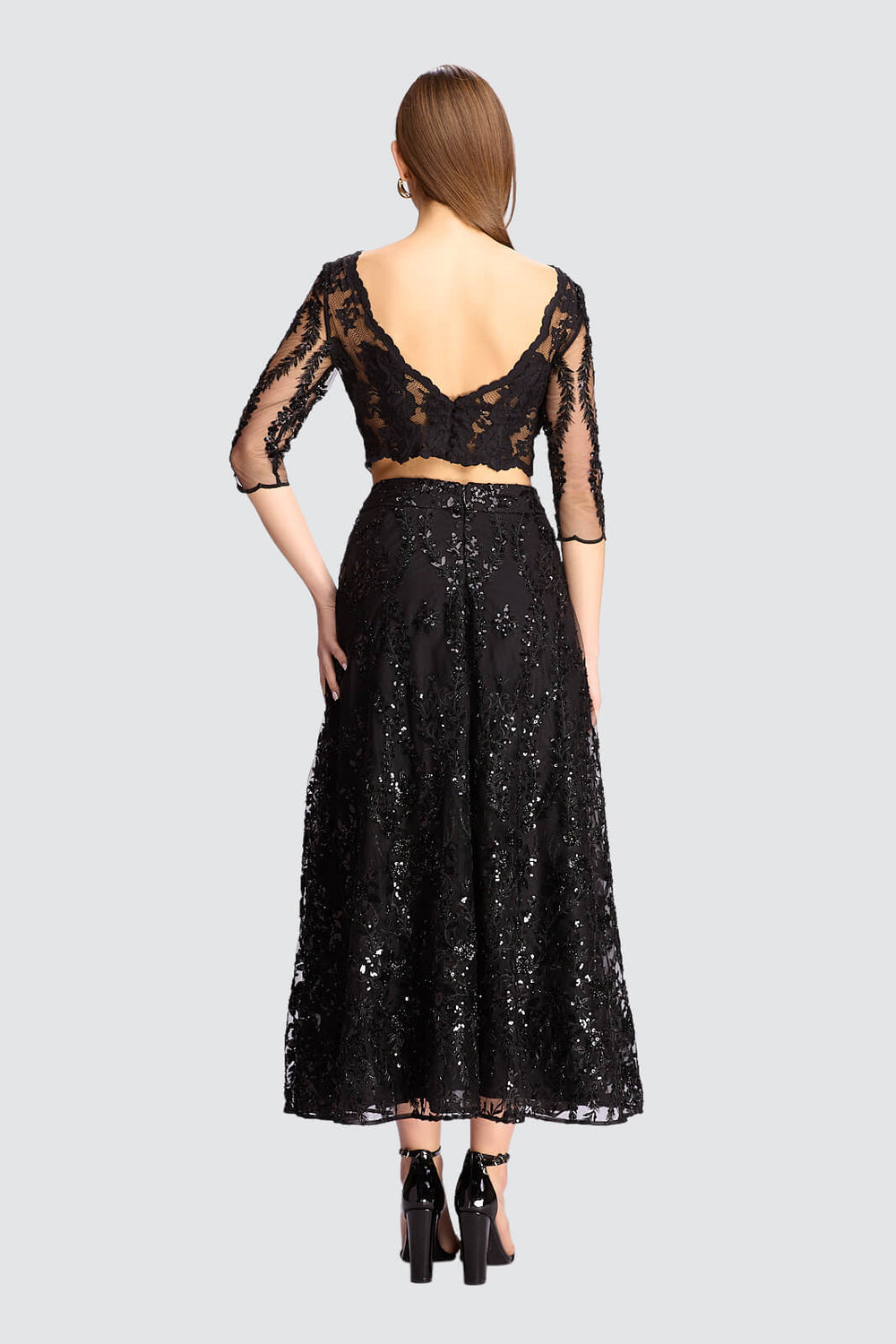 Sheer Embroidered Crop Top-3