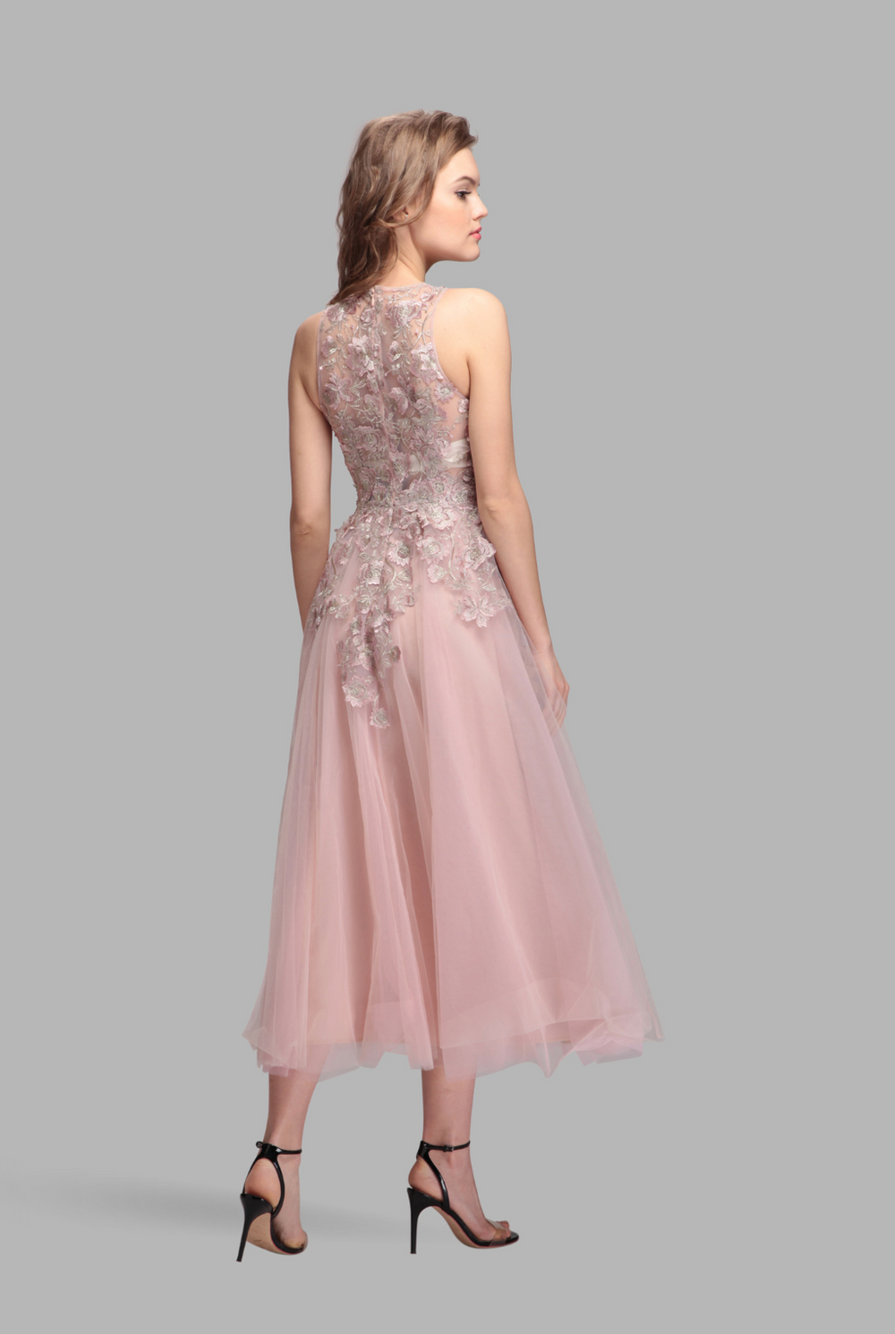 Floral frill tutu sleeveless dress-1