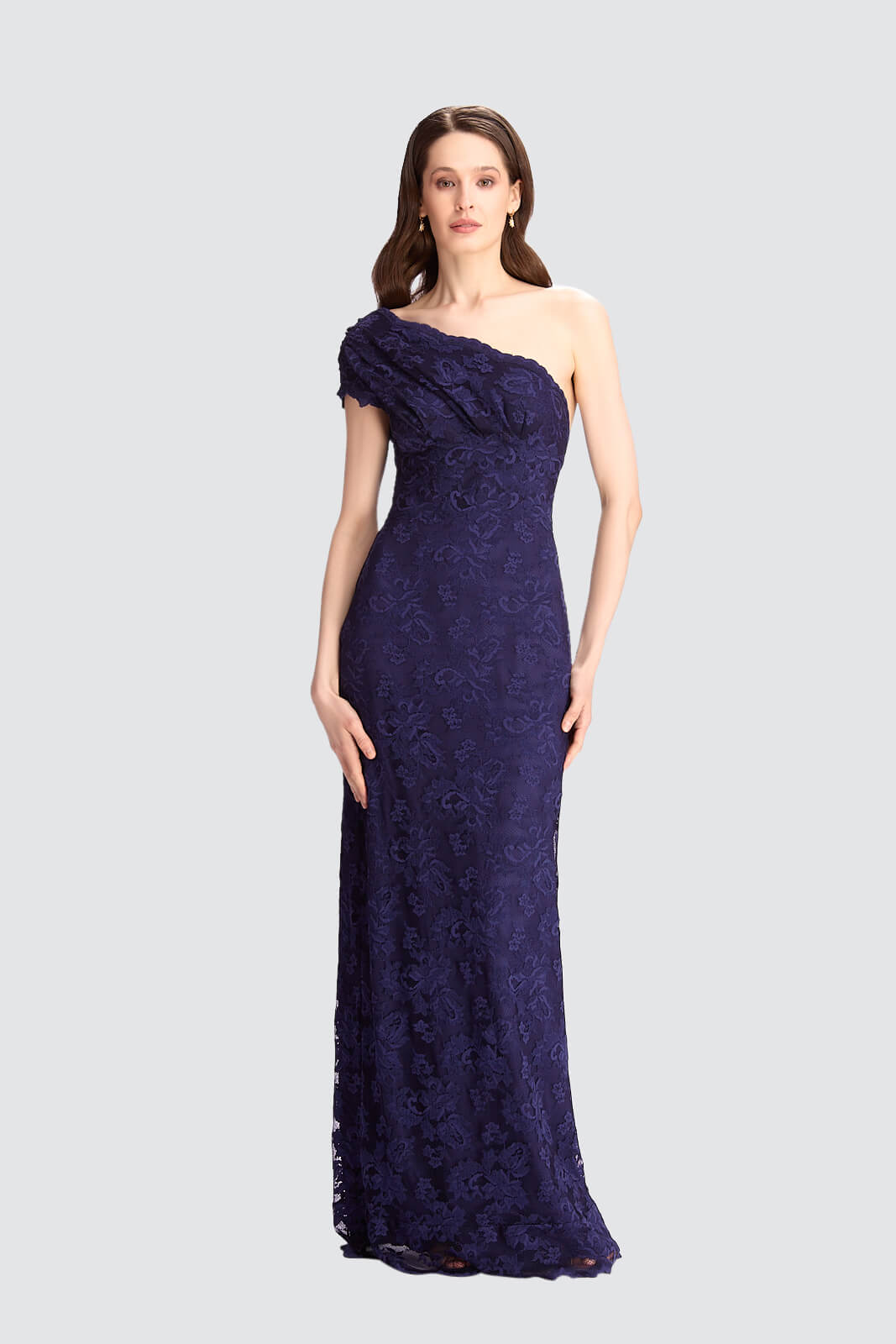 One-Shoulder Lace Gown – Olvi's Lace
