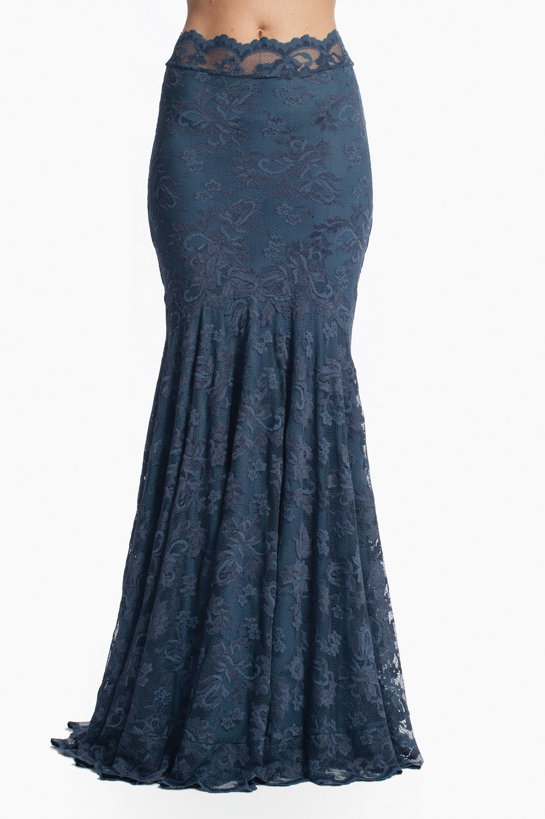 Indigo Lace Long Skirt-0