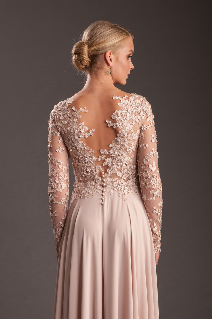 Almond Elegance Haute Couture Gown-2