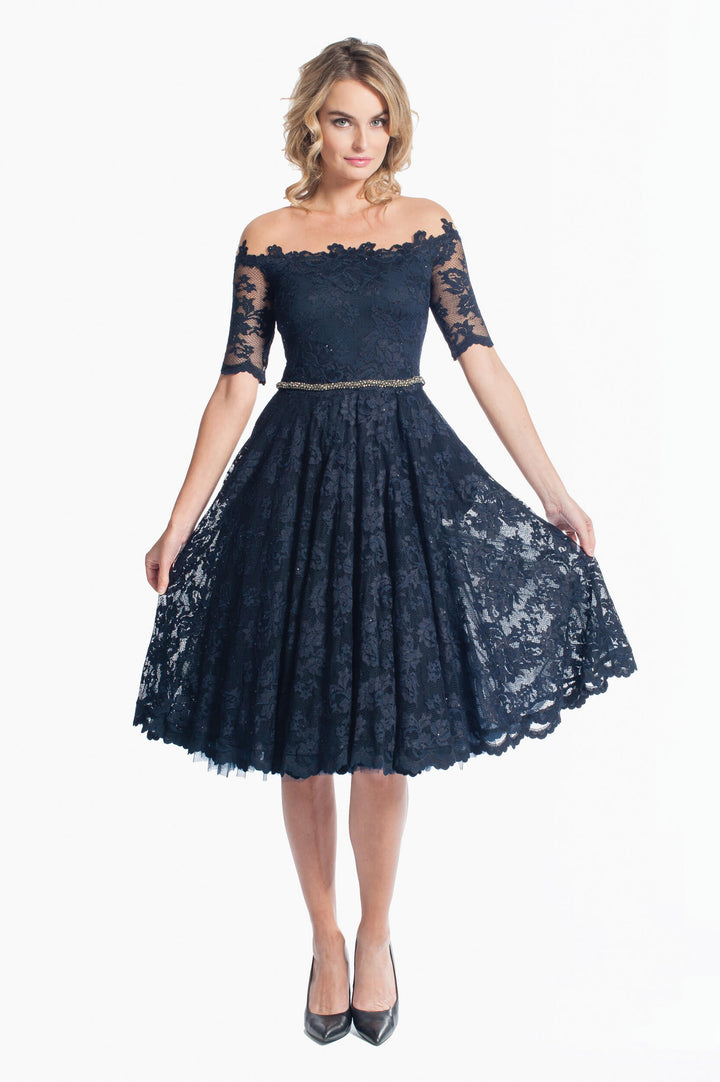 Timeless Lace Off-Shoulder Dress-0