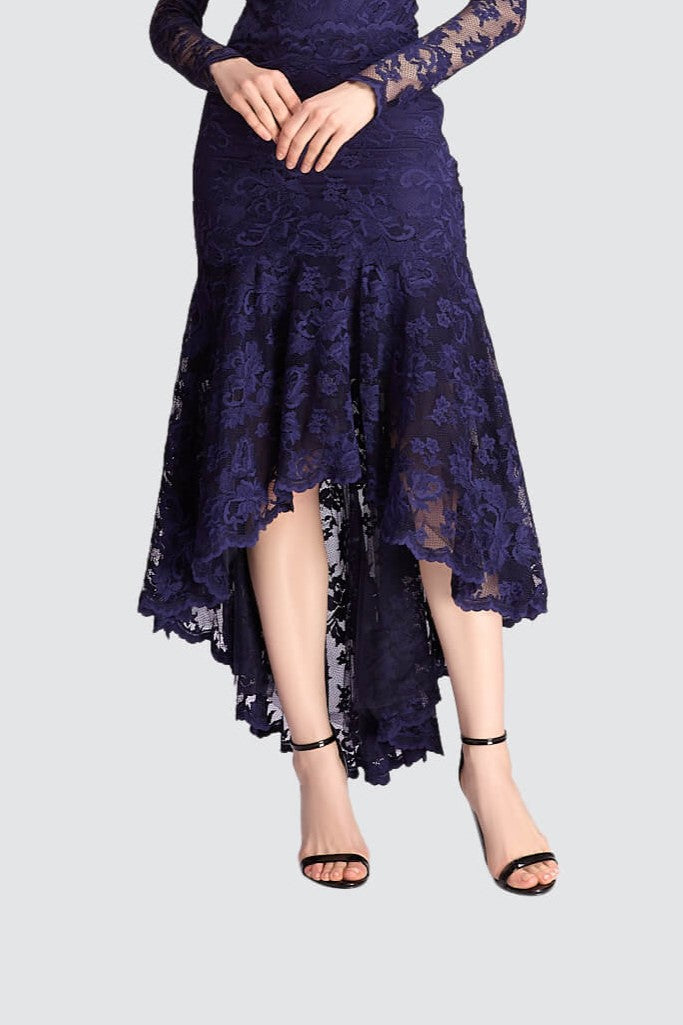 Lace Elegance Bodysuit & Skirt Set-2