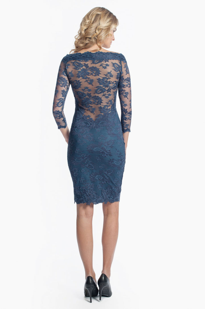 Indigo Lace Cocktail Dress-1