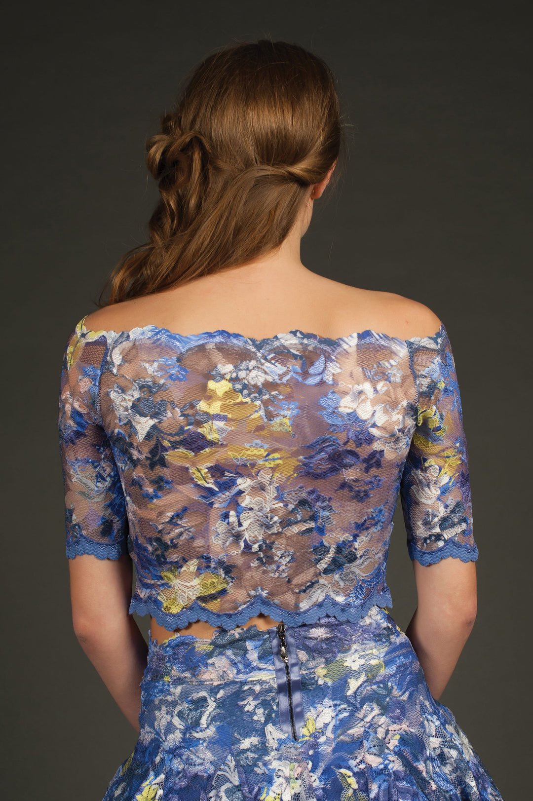 Off-Shoulder Floral Lace Crop Top-3