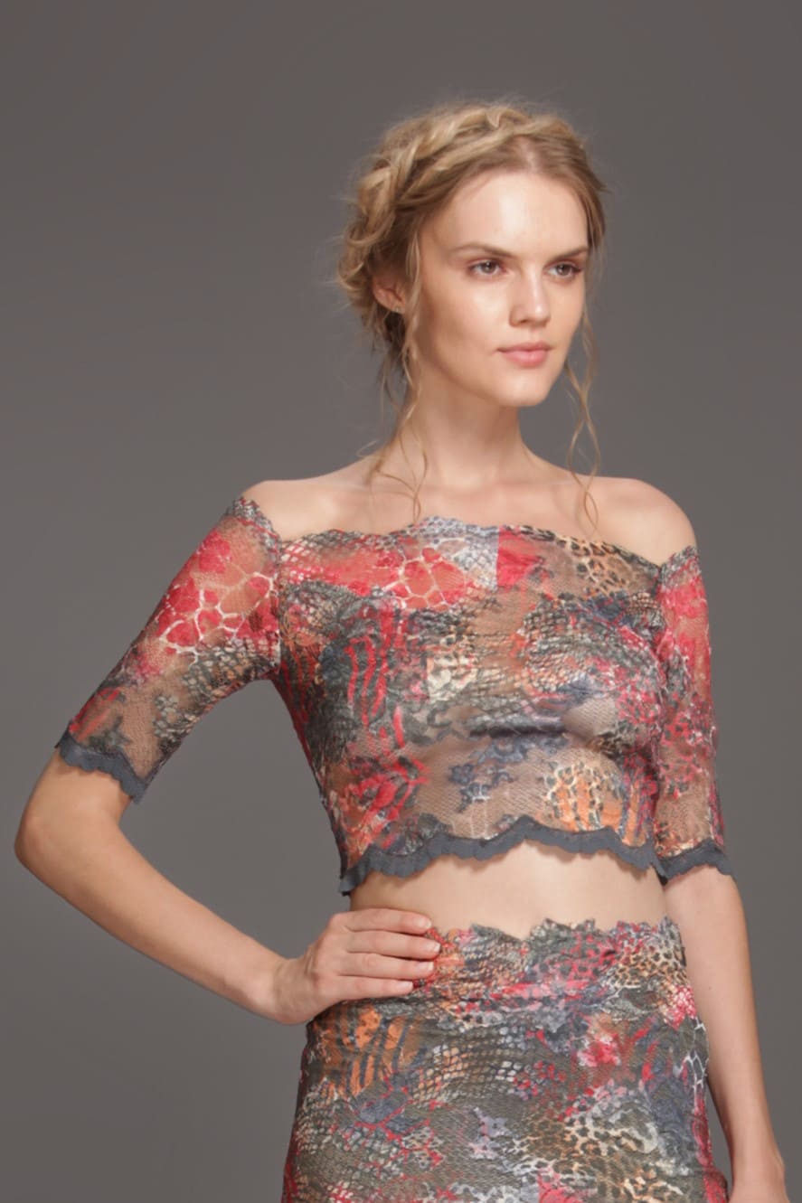 Off-Shoulder Floral Lace Crop Top-5