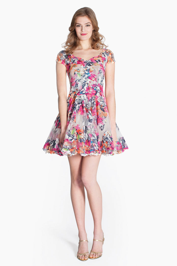 Floral Lace Skater Dress-0