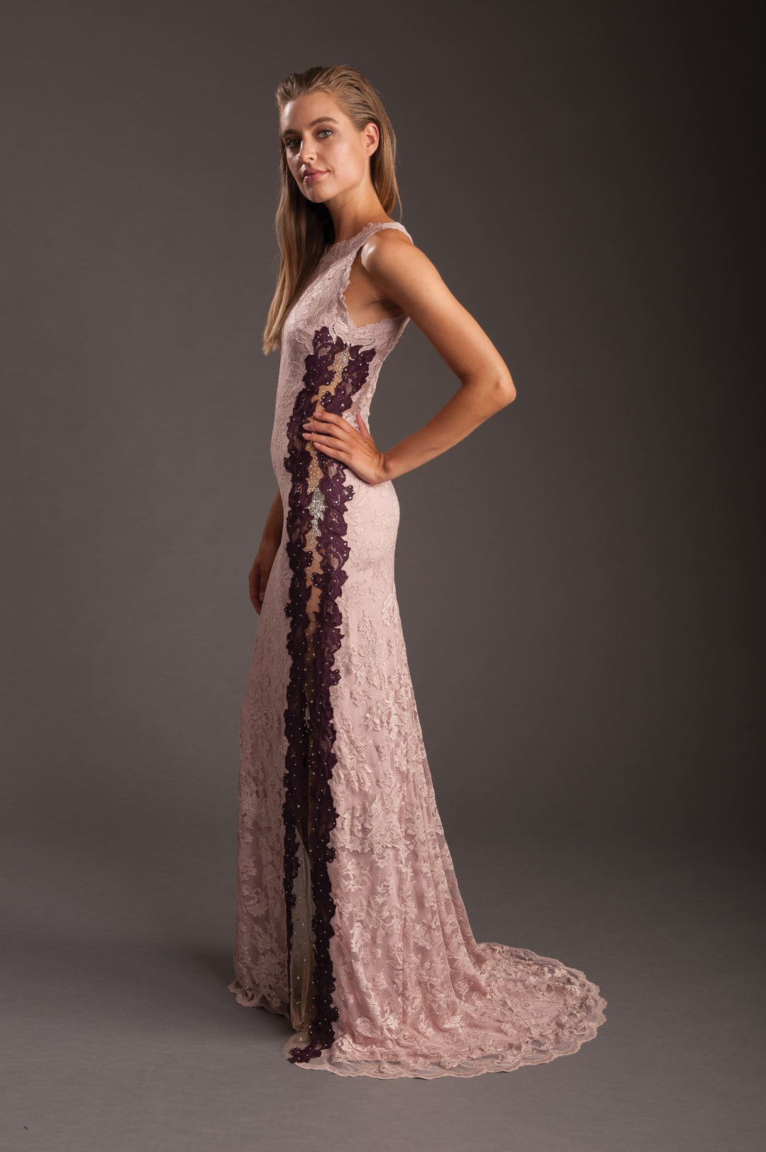 Mermaid Long Vanilla Gown With Swarovski´s-2