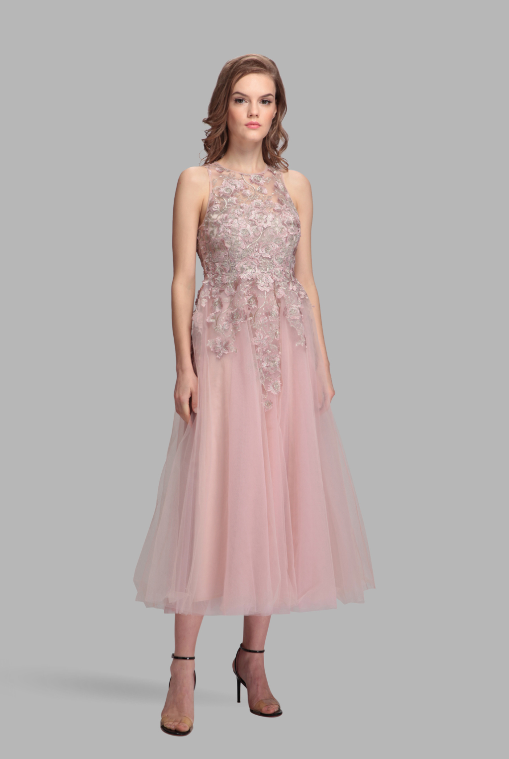 Floral frill tutu sleeveless dress-0