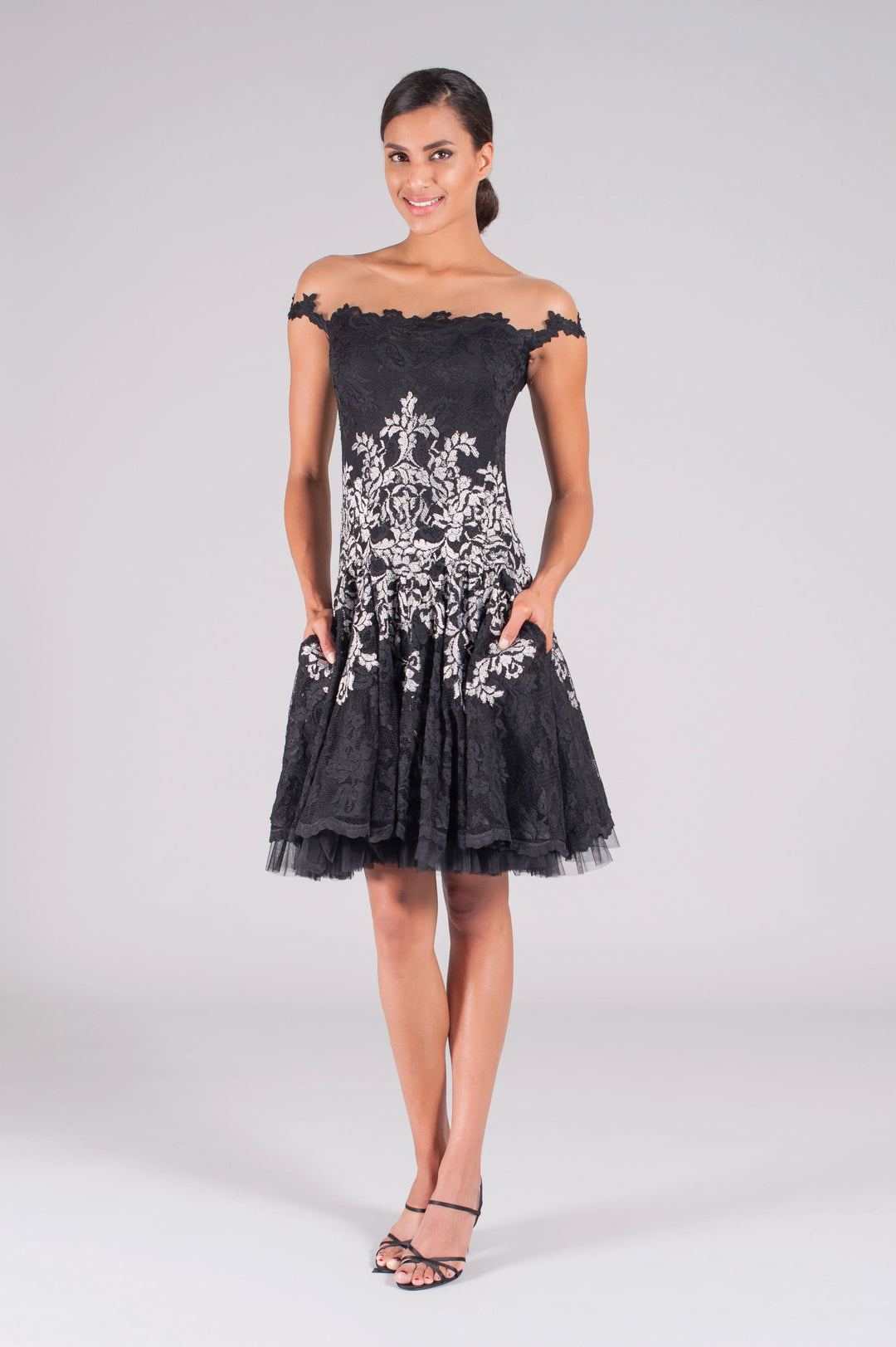 A-Line Off-Shoulder Dress-0