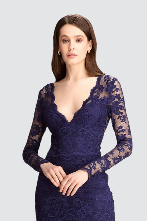 Lace Elegance Bodysuit & Skirt Set-5