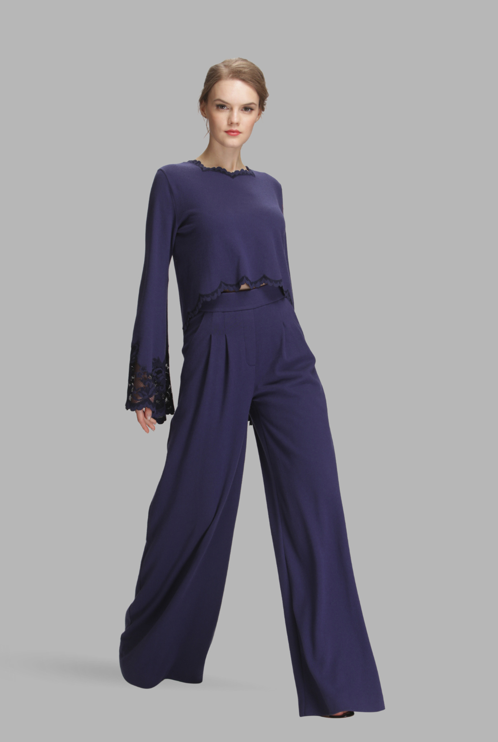 Cashmere lantern sleeves top-1