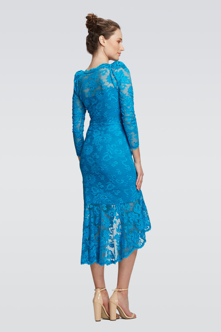 Ruffled Trumpet Lace Dress-1