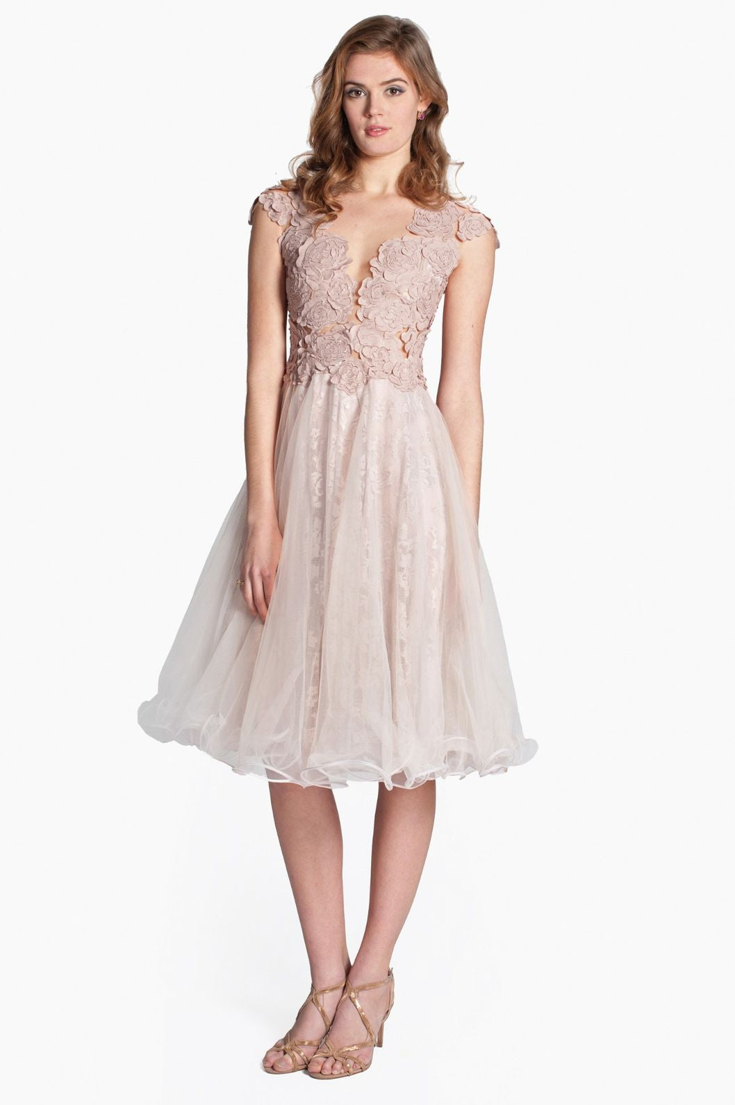 Delicate Floral Appliqu Evening Dress Olvi's Lace Delicate Floral Appliqu Evening Dress Olvi's Lace