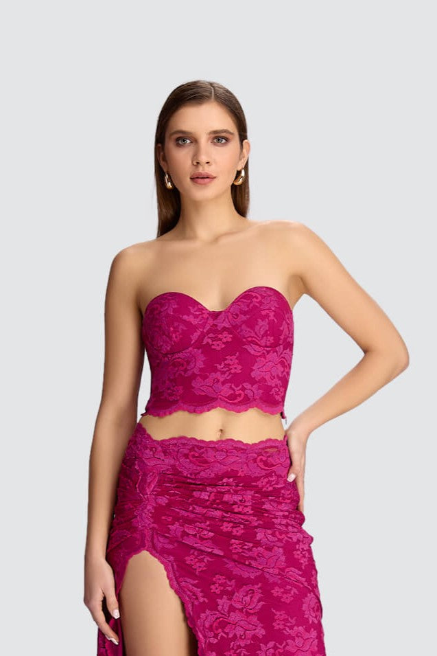 Strapless Crop Top-0