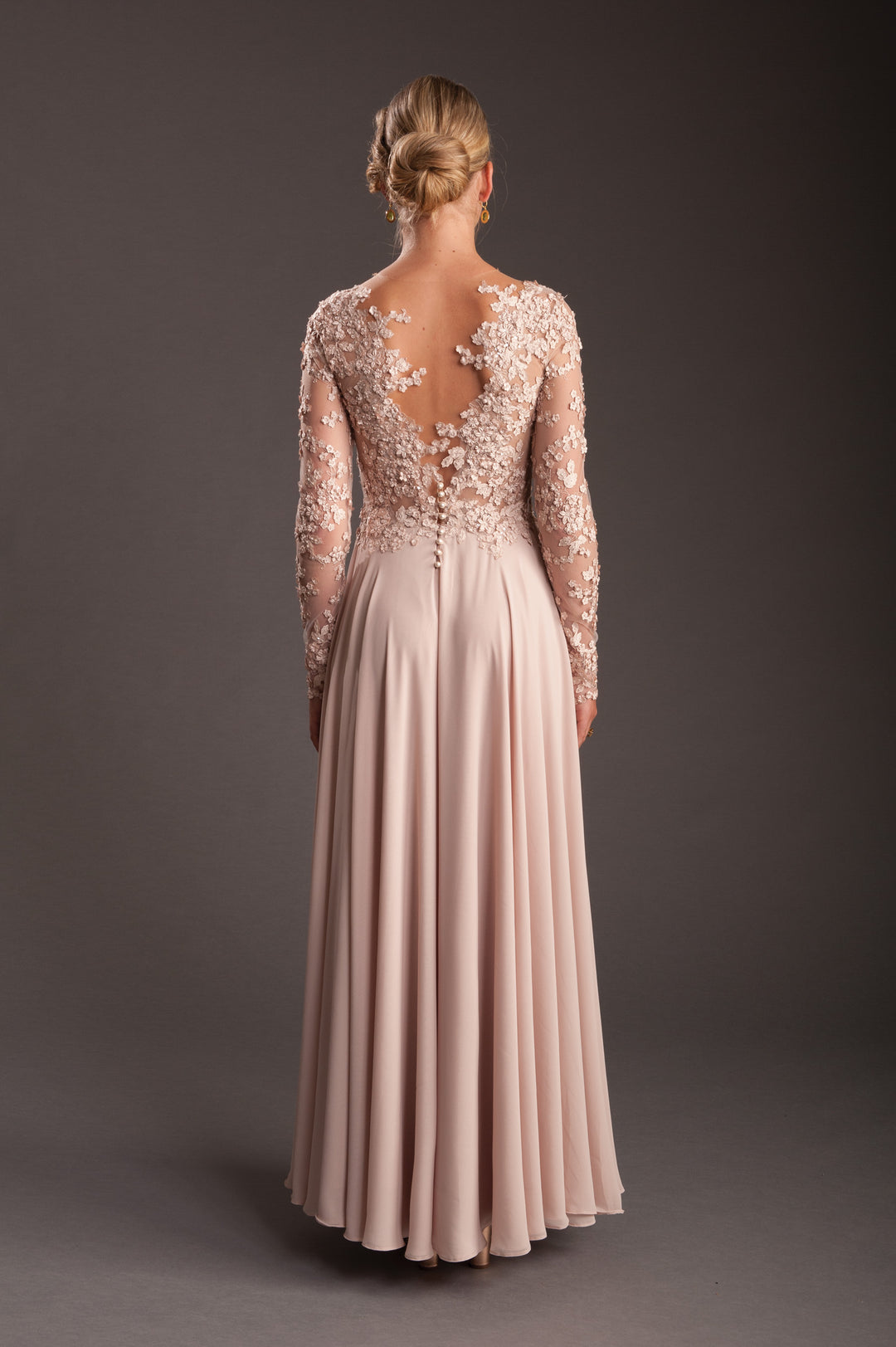 Almond Elegance Haute Couture Gown-1