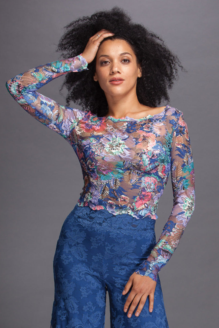 Floral Long Sleeved Top-0