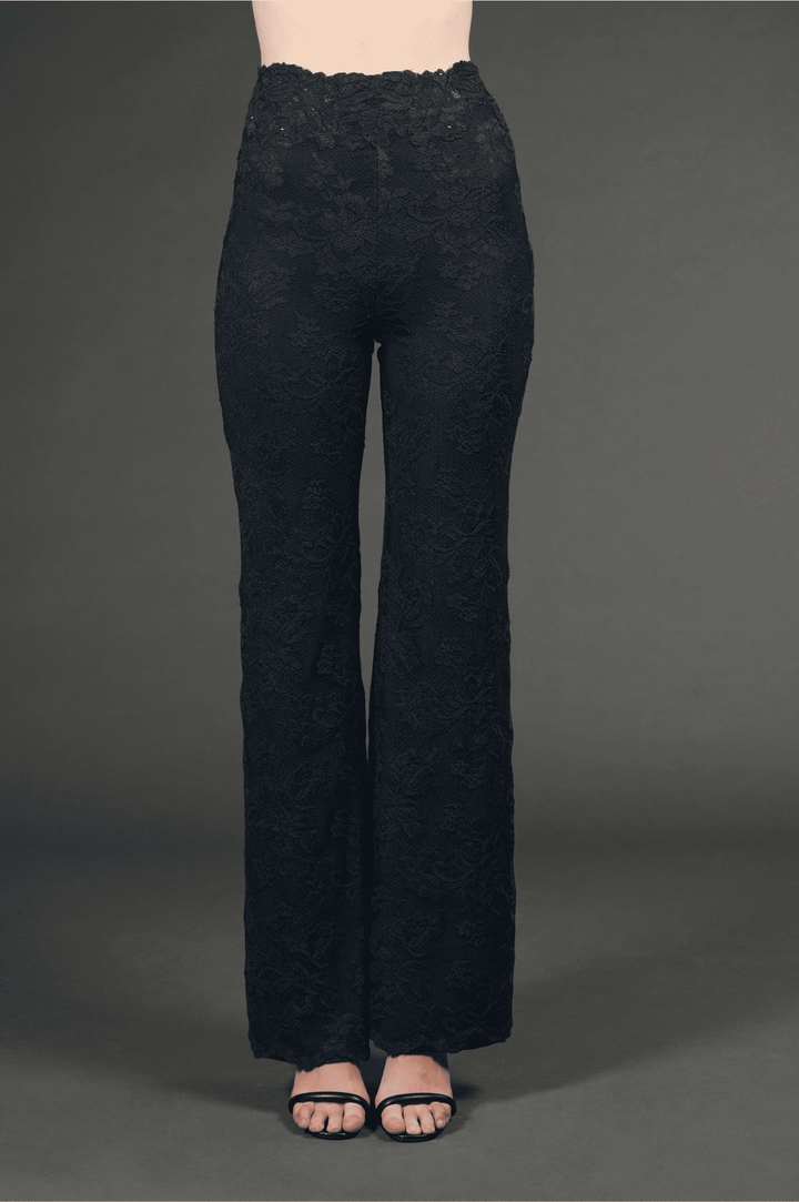 Lace Trousers with Swarovski Crystals-4