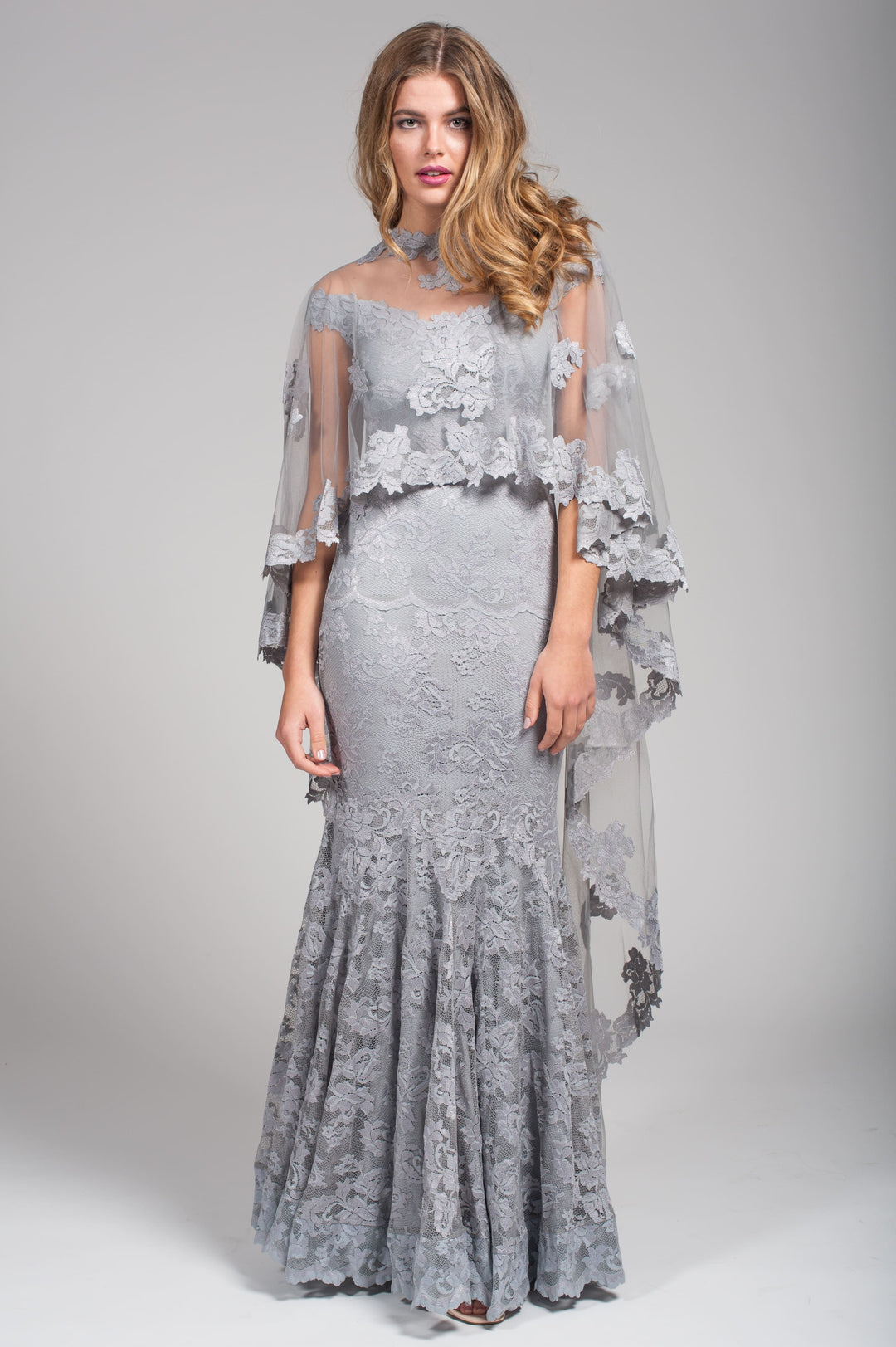 Tulle & Lace Cape-0