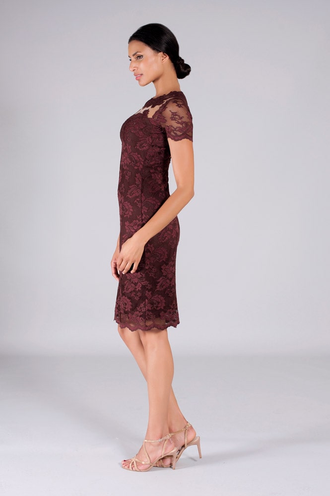 Lace Dress with Illusion-2