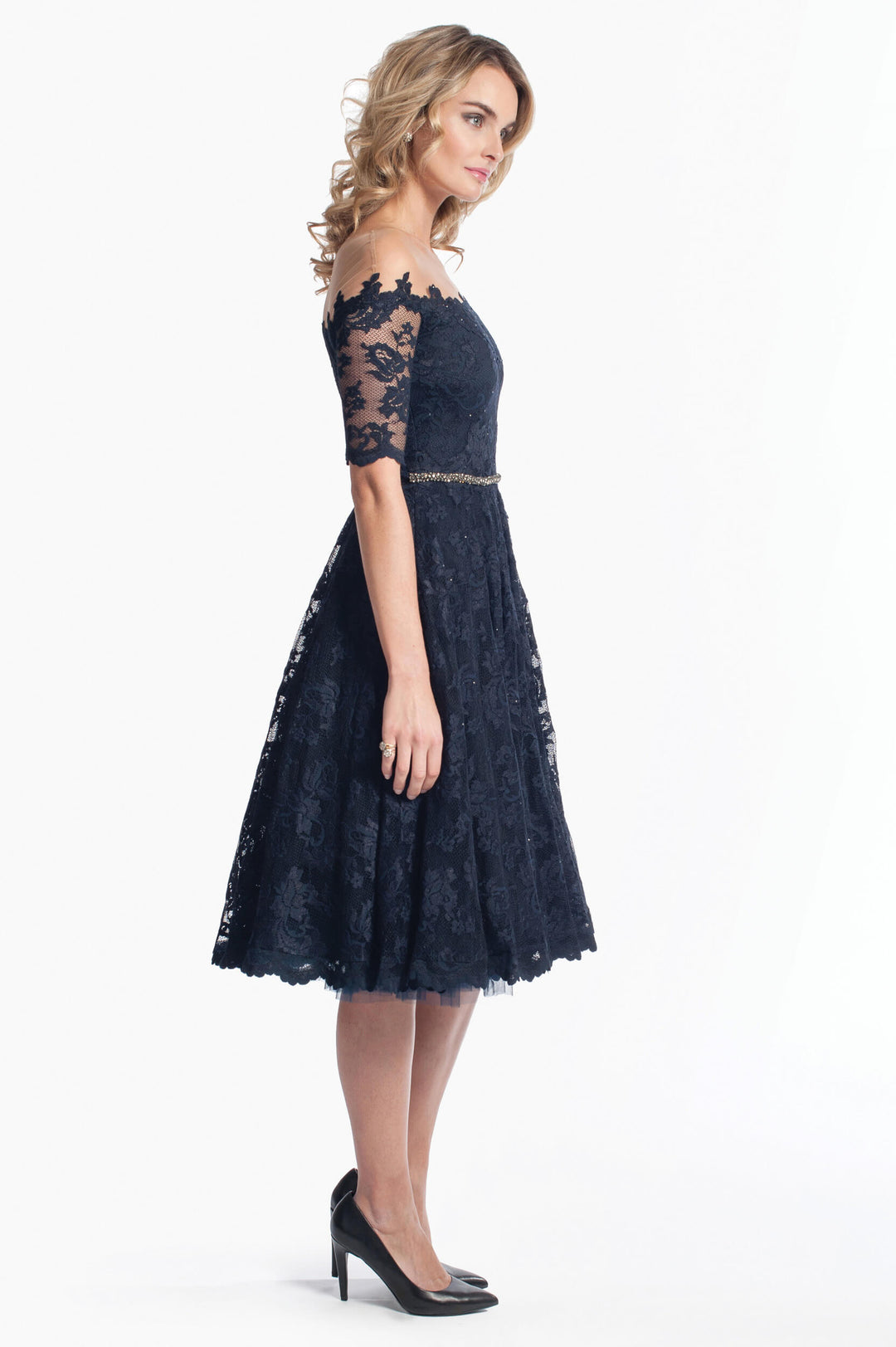 Timeless Lace Off-Shoulder Dress-2