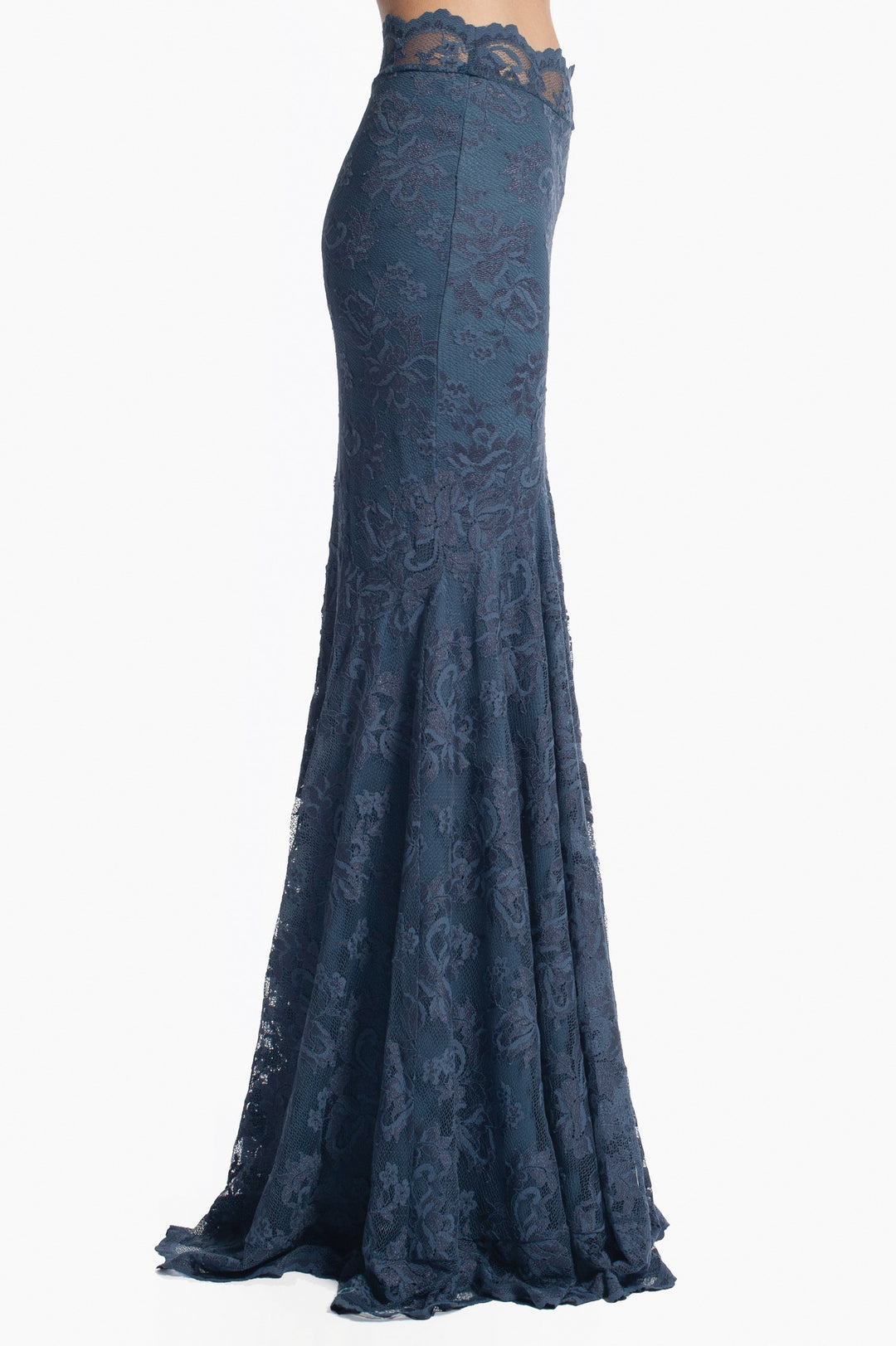 Indigo Lace Long Skirt-1