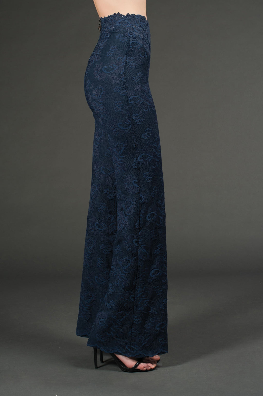 Lace Trousers with Swarovski Crystals-2