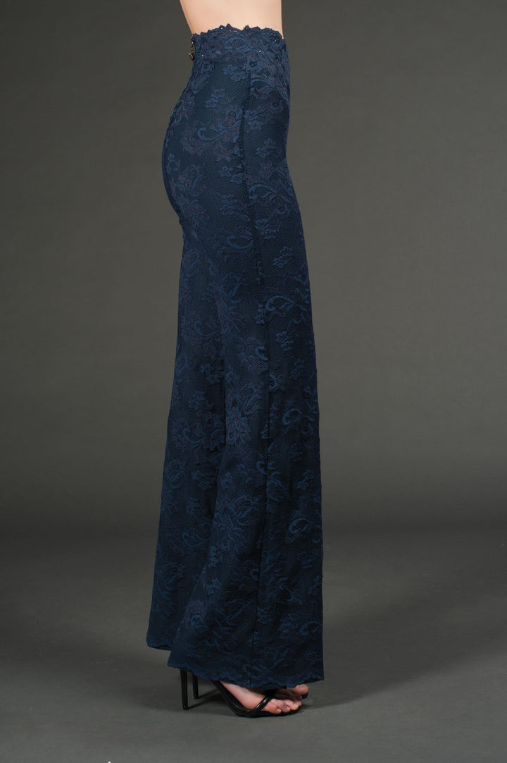 Lace Trousers with Swarovski Crystals-2