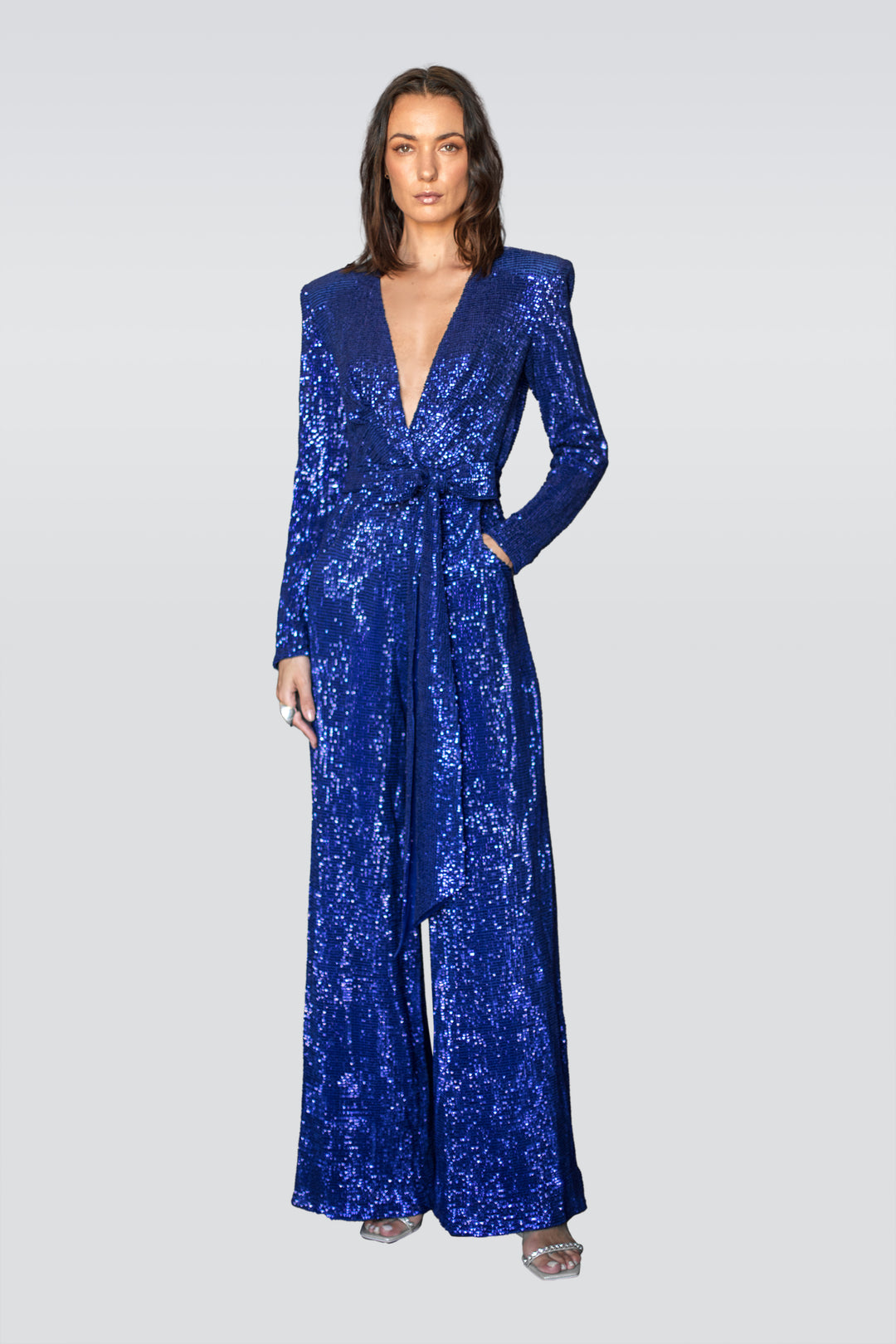 Sequined Sapphire Jumpsuit-0
