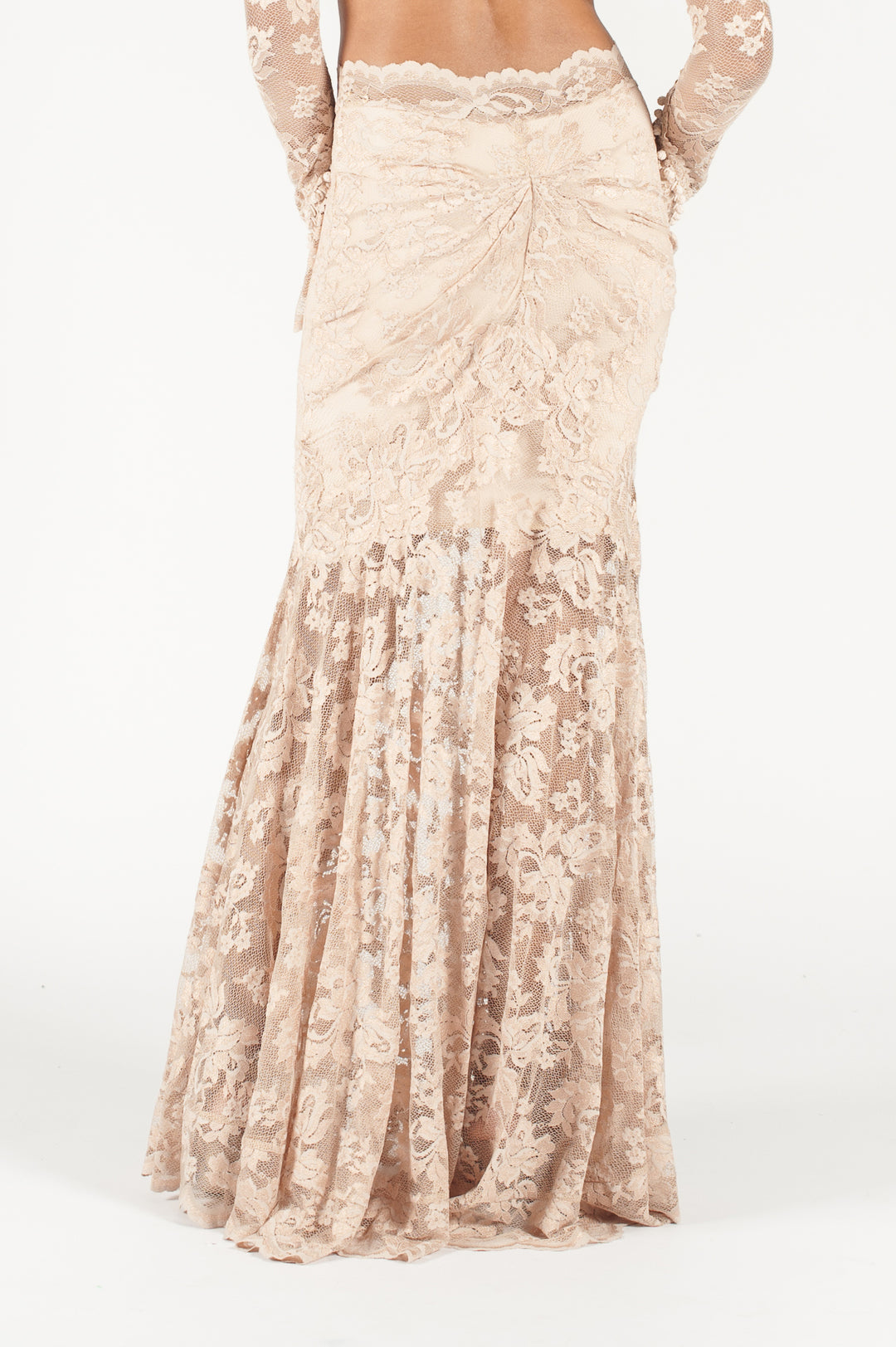 Long Skirt with Flare Bottom-4