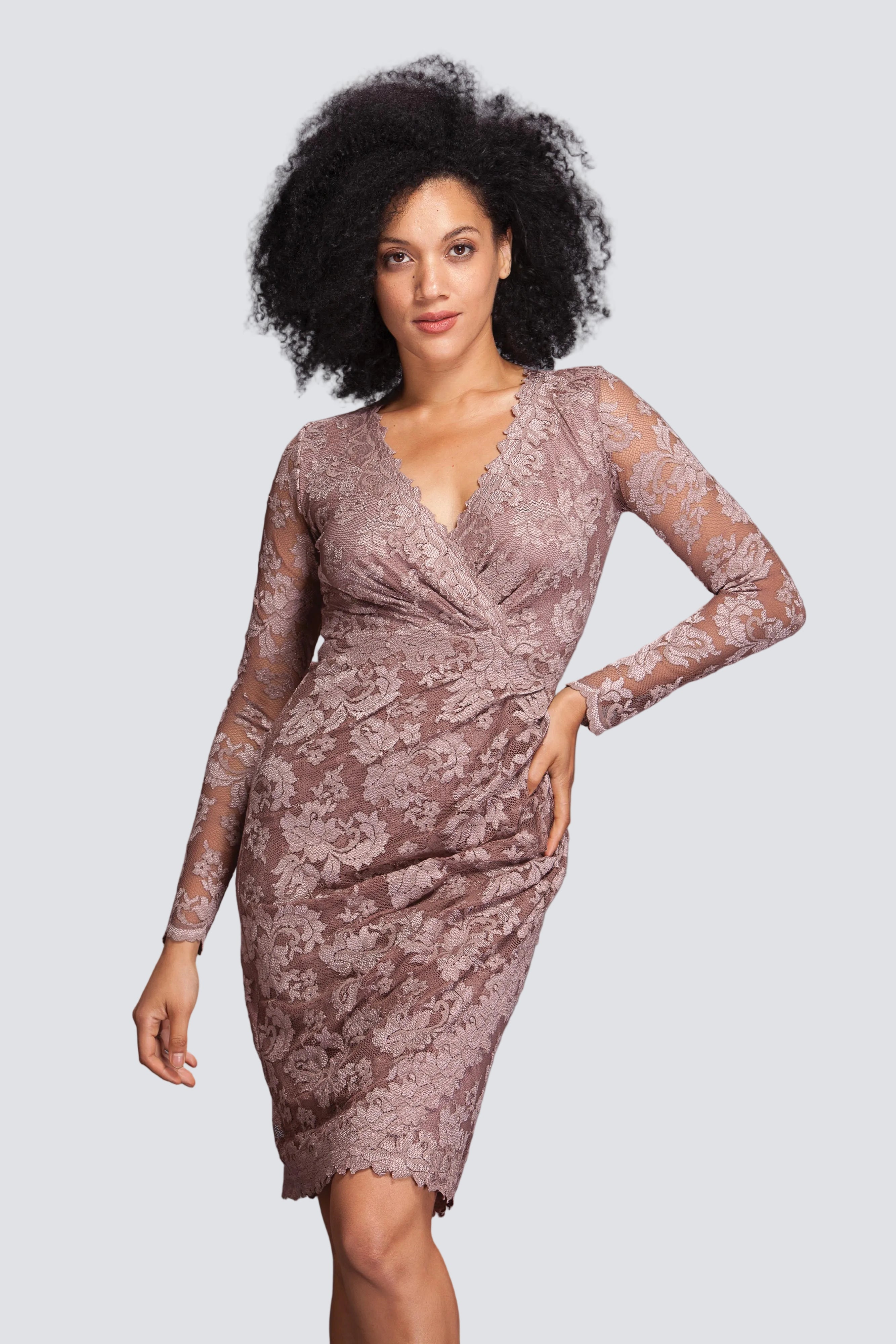 Long Sleeves Cocktail Lace Dress – Olvi's Lace