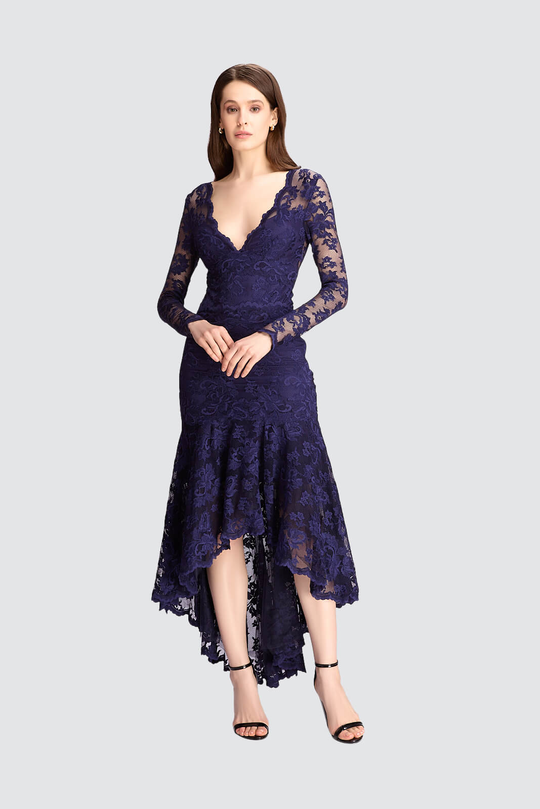 Lace High-Low Skirt-2