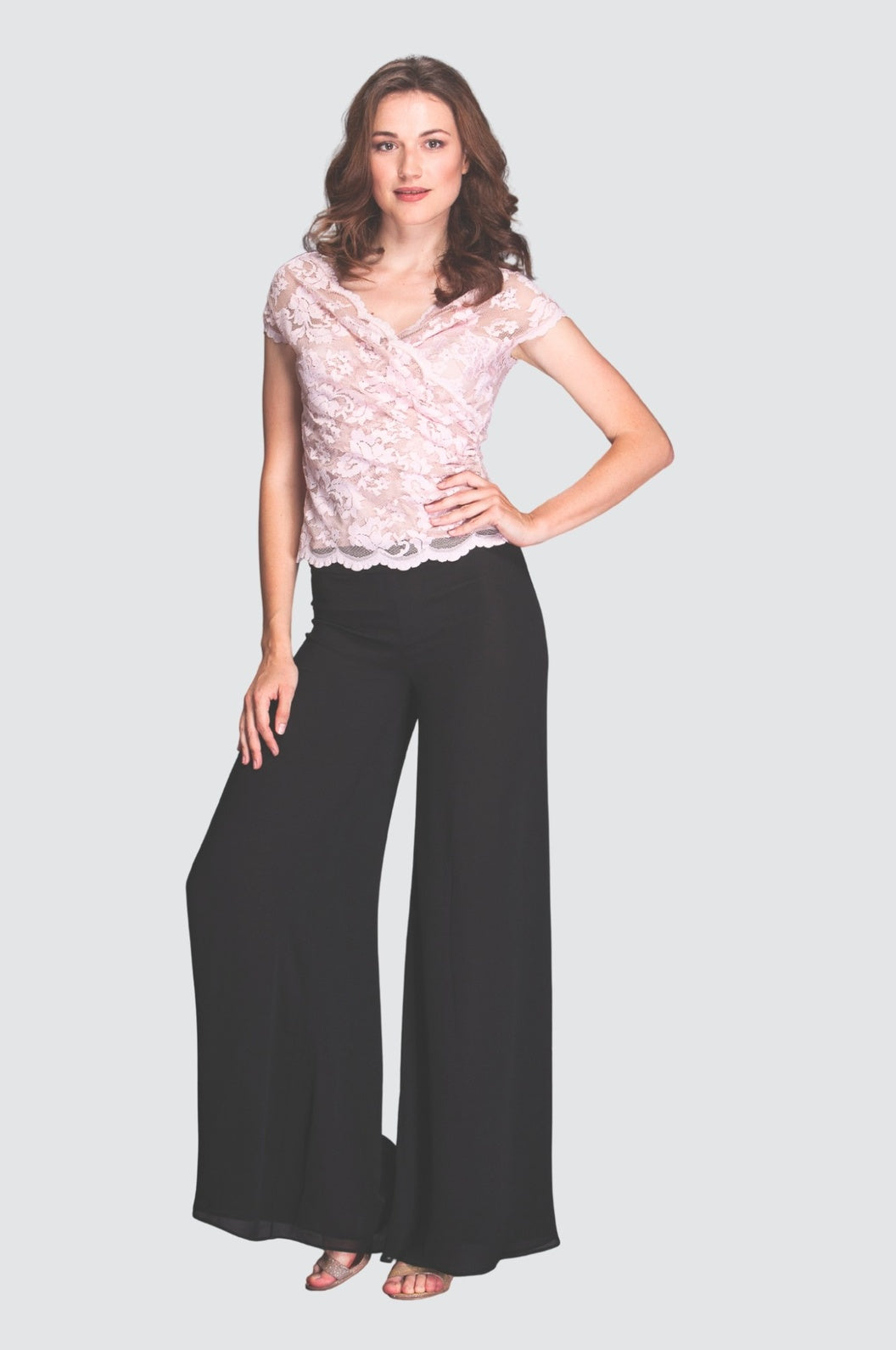 Bustier-Crop-Top mit Blumenspitze