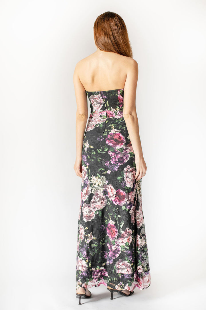 Trägerloses Spitzenkleid „Floral Harmony“