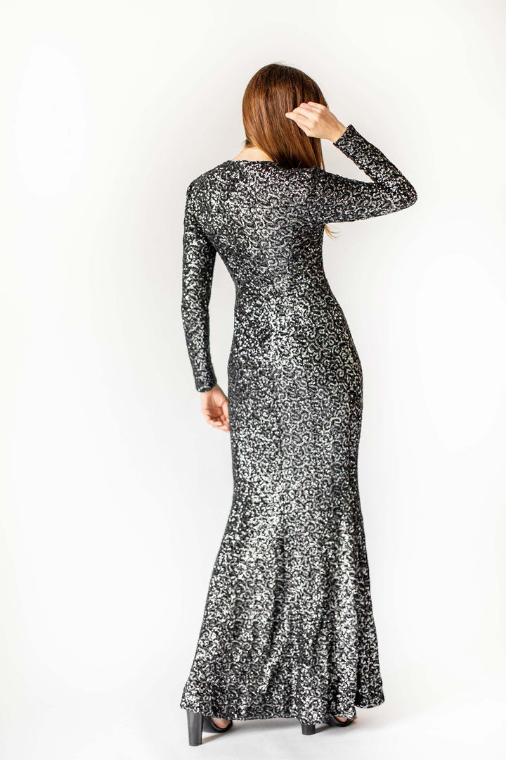 Midnight Starlight Kleid mit Paillettenverzierung